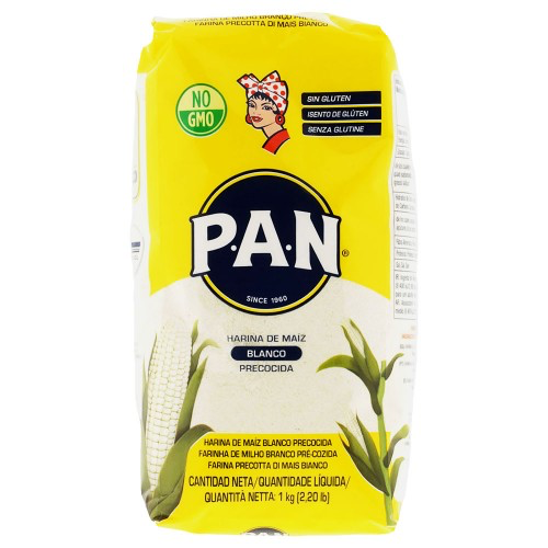 Farinha de milho branco Pan (pacote amarelo)
