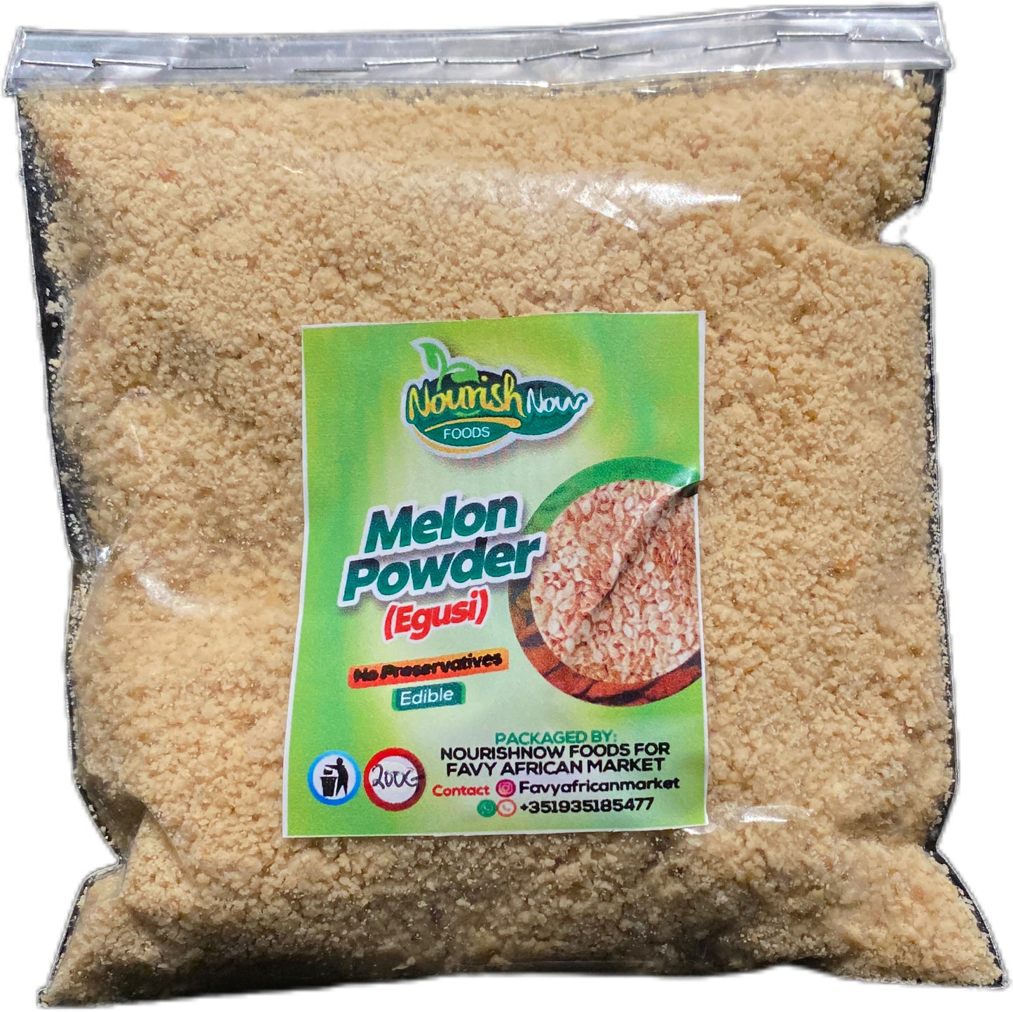 Melão em pó (Egusi moído)