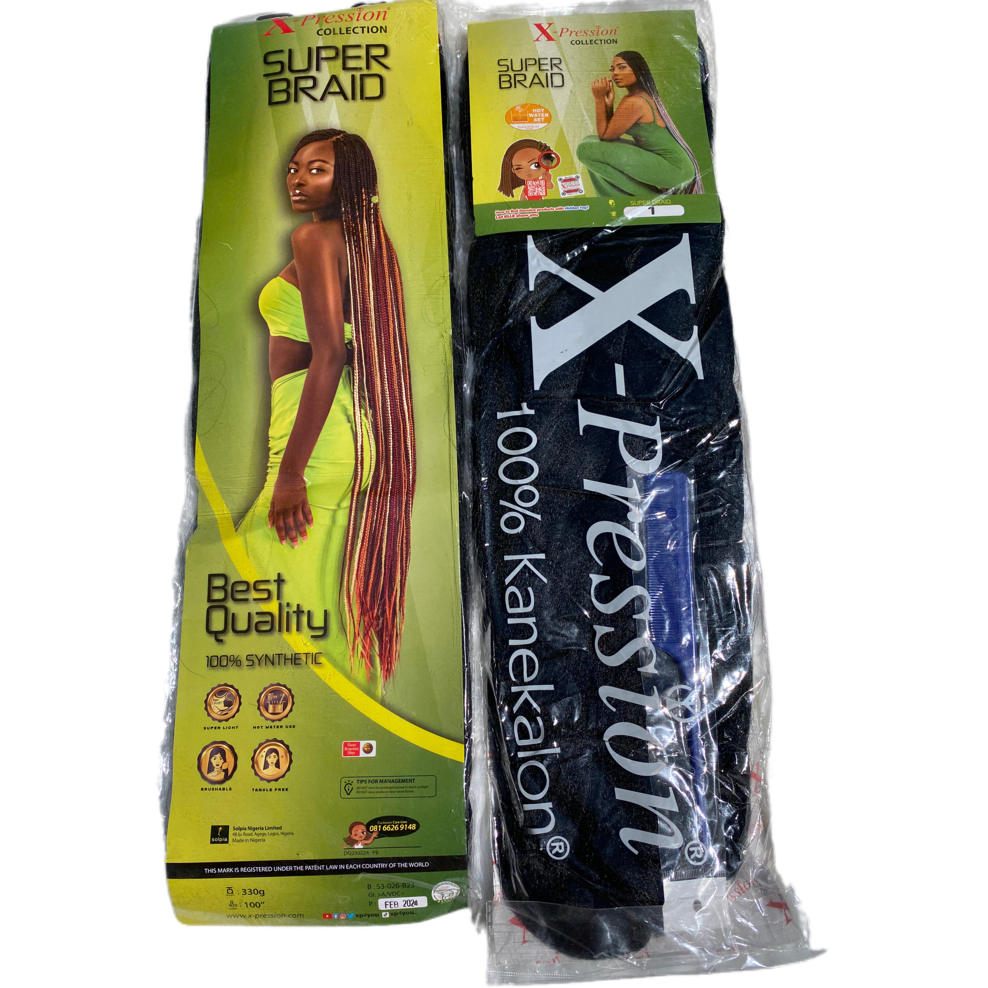 X-Pression Super Braid Hair Extension- 330g– Favy African Market