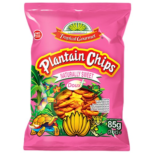 Chips de banana-da-terra extradoces tropicais gourmet