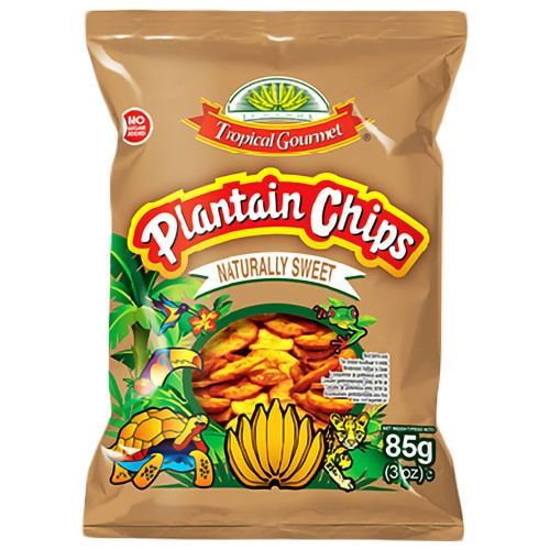 Chips de banana doce gourmet tropical