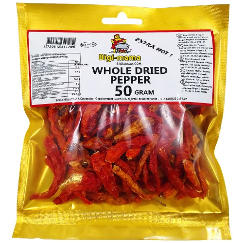 Dried Pepper (whole) - 50g